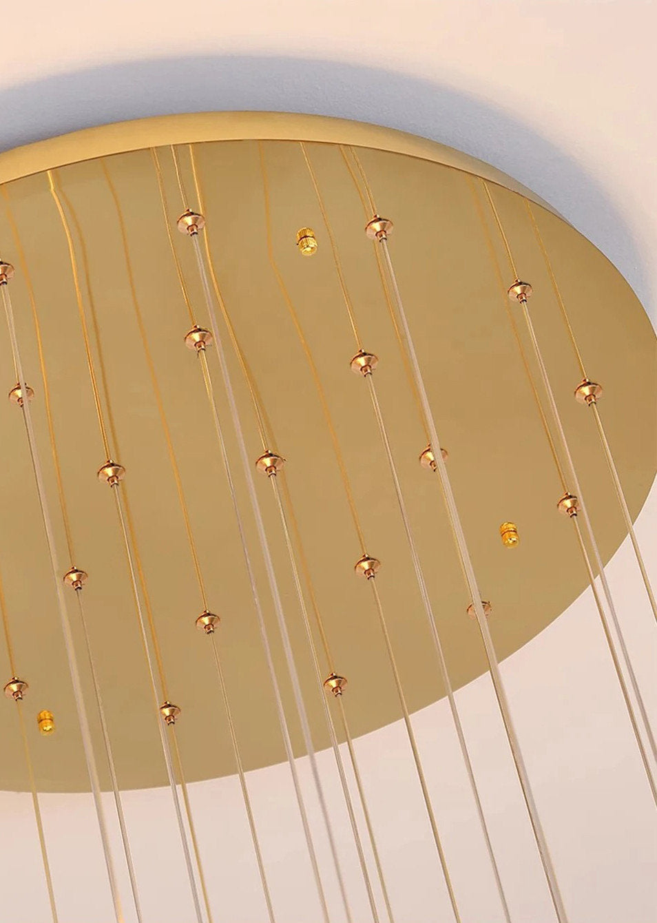 Varazze | Shimmering Magic Gold Crystal Pendant Chandelier, 100 Lights, Cool LightBy Miron Demid LLC