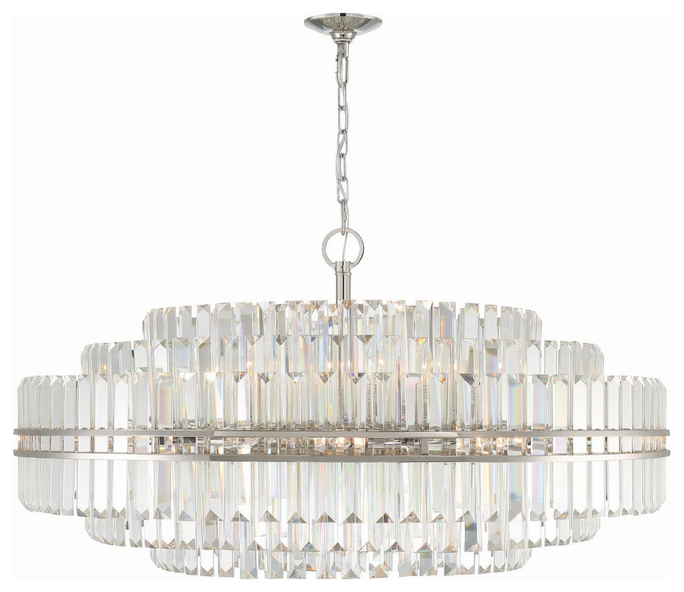 Hayes 32 Light Chandelier, Polished NickelBy Crystorama Lighting