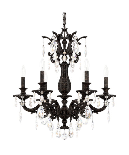 Schonbek 5676-76O 6 Light Crystal Chandelier, Heirloom BronzeBy Schonbek