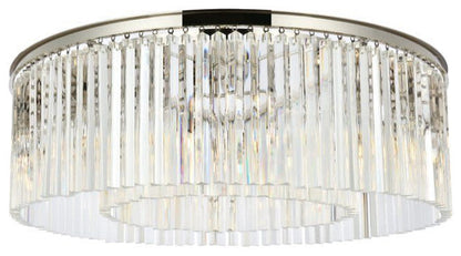 Elegant Lighting 1208F43/RC Sydney 10 Light 44"W Flush Mount Drum - PolishedBy Elegant Furniture & Lighting