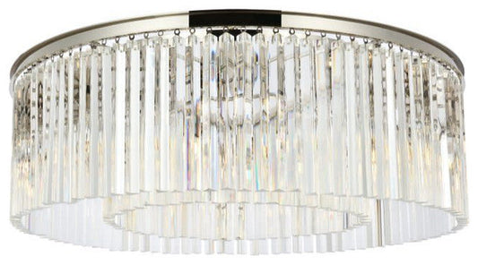 Elegant Lighting 1208F43/RC Sydney 10 Light 44"W Flush Mount Drum - PolishedBy Elegant Furniture & Lighting