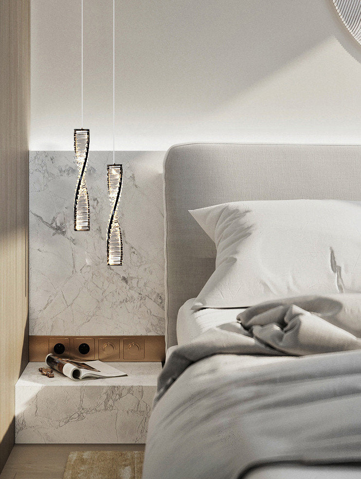 MIRODEMI? San Bartolomeo al Mare | Modern Gold Crystal Chandelier for Bedroom, Black, Dia13.7xh19.6", Cool LightBy Miron Demid LLC