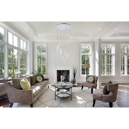 Polaris 20 Light Chandelier, ChromeBy Elegant Furniture & Lighting