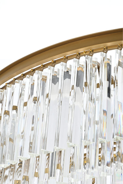Elegant Lighting 1201SR48 Sydney 58 Light 48"W Crystal Waterfall - Matte BlackBy Elegant Furniture & Lighting