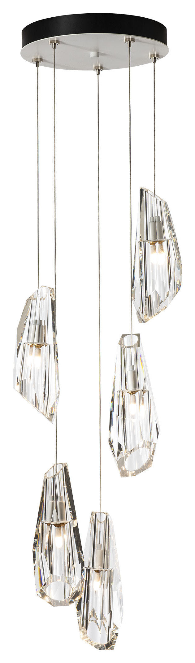 Luma 5-Light Pendant - White - Crystal - StandardBy Hubbardton Forge