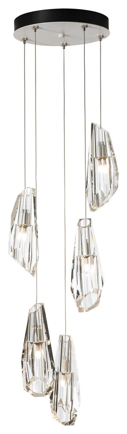 Luma 5-Light Pendant - White - Crystal - StandardBy Hubbardton Forge