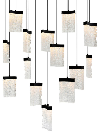 CWI LIGHTING 1587P48-14-101-RC Lava Integrated LED Black ChandelierBy CWI Lighting