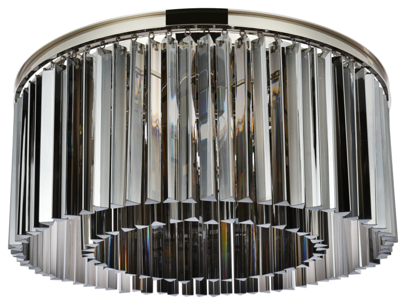 Elegant Lighting 1208F31-SS/RC Sydney 8 Light 32"W Flush Mount - PolishedBy Elegant Furniture & Lighting