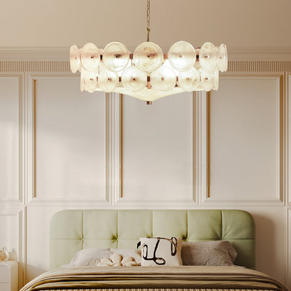 Solaris Disc Glass Chandelier