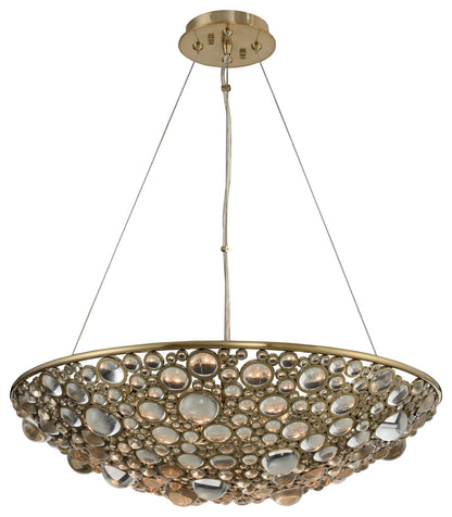 Ciottolo 24x6" 8-Light Modern Large Pendants by AllegriBy Allegri Crystal by Kalco Lighting