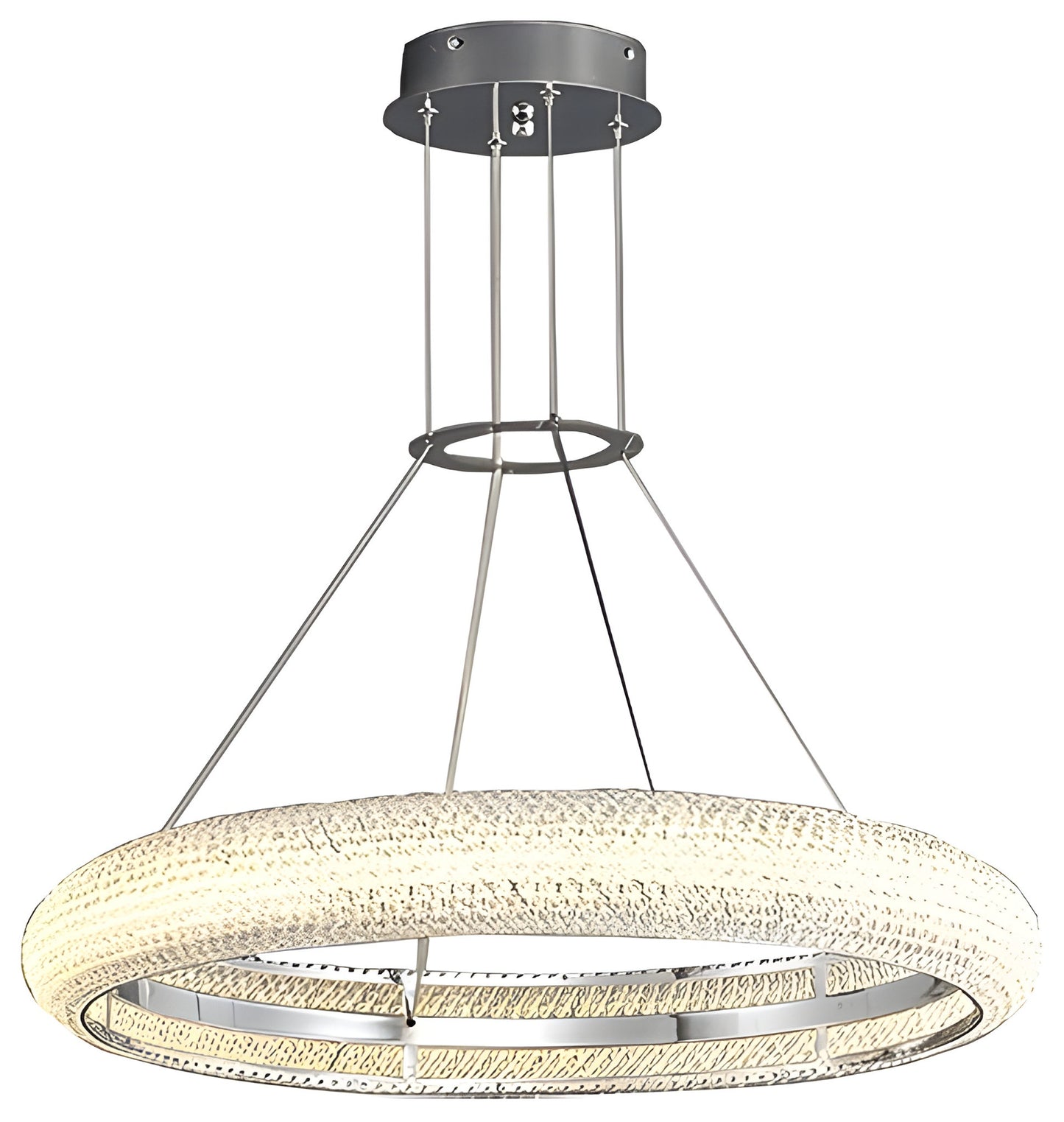 Bern | Chrome Ring Crystal Chandelier for Dining Room, 1 Layer LargeBy Miron Demid LLC