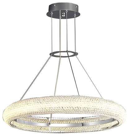 Bern | Chrome Ring Crystal Chandelier for Dining Room, 1 Layer LargeBy Miron Demid LLC