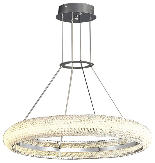 Bern | Chrome Ring Crystal Chandelier for Dining Room, 1 Layer LargeBy Miron Demid LLC