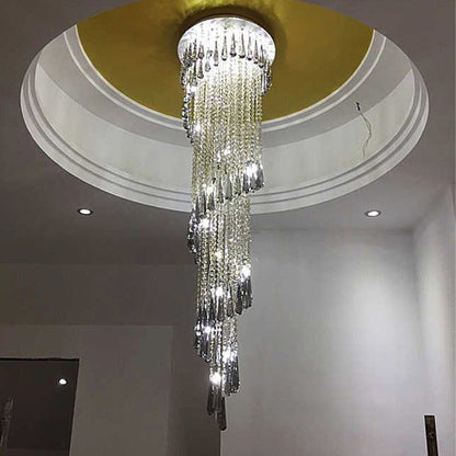 Villeneuve-Loubet Cascade | Smoke Gray Modern Crystal Chandelier, 23.6''By Miron Demid LLC