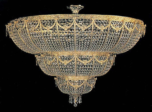 Entryway/ foyer crystal chandelier in gold plated finish
