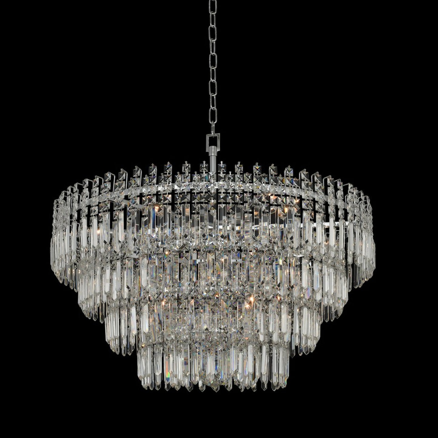 Pandoro 33x27" 15-Light Modern Large Pendants by AllegriBy Allegri Crystal by Kalco Lighting