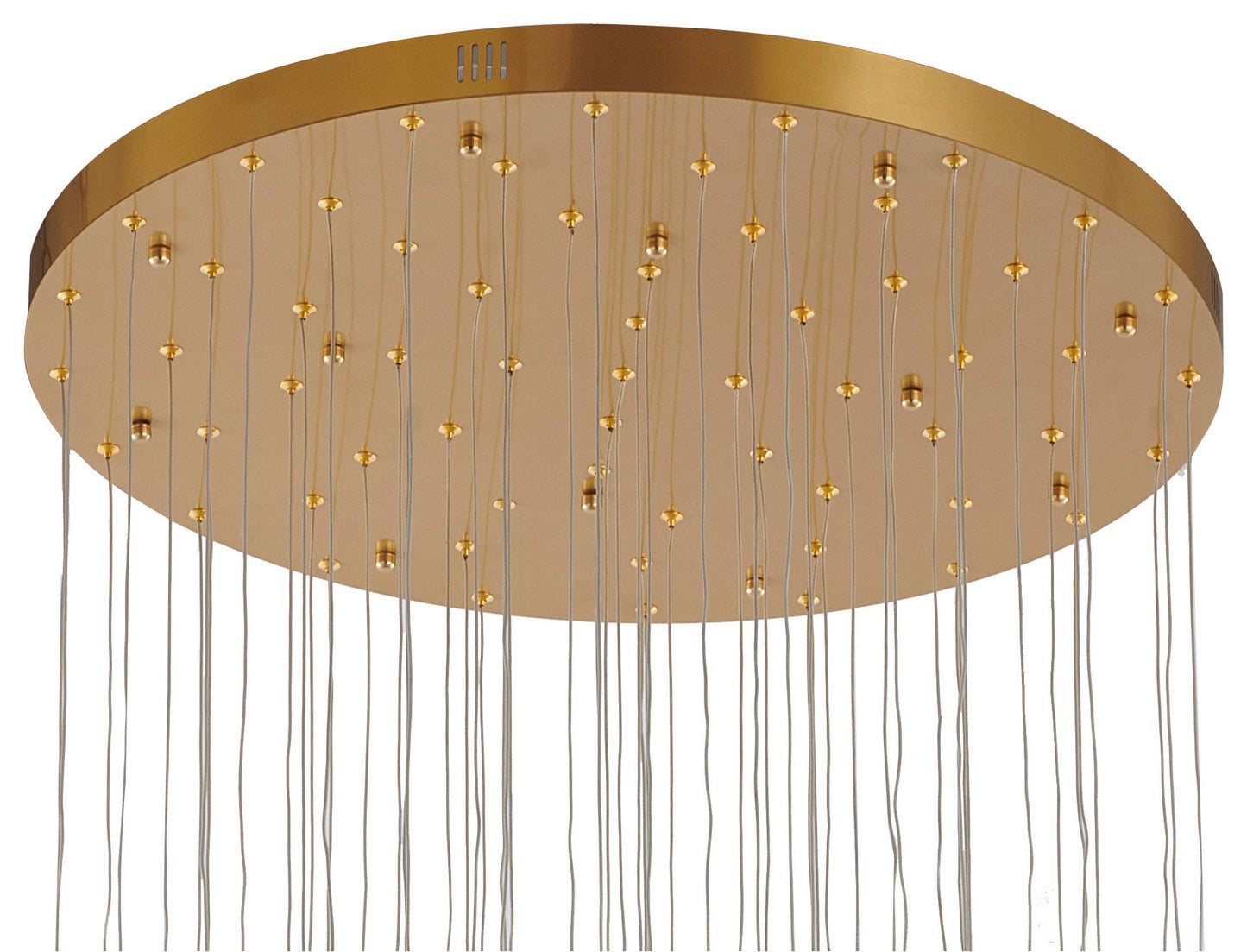 60-Light Antique Brass Metal Chandelier With Clear CrystalsBy Design Living