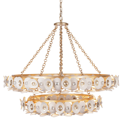Metropolitan N1868 Niu 22 Light 39"W Ring Chandelier - Fawn GoldBy Minka Aire