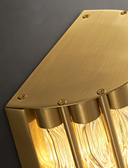 Luxury Golden Crystal Wall Lamp, L7.1xw4.7xh23.6", Cool LightBy Miron Demid LLC