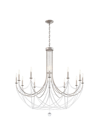 Schonbek Rj1012N-48H 12 Light Crystal Chandelier, Antique SilverBy Schonbek