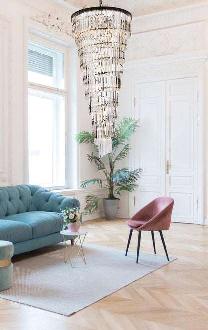 Elegant Lighting Sydney 30" Spiral Crystal ChandelierBy Elegant Furniture & Lighting