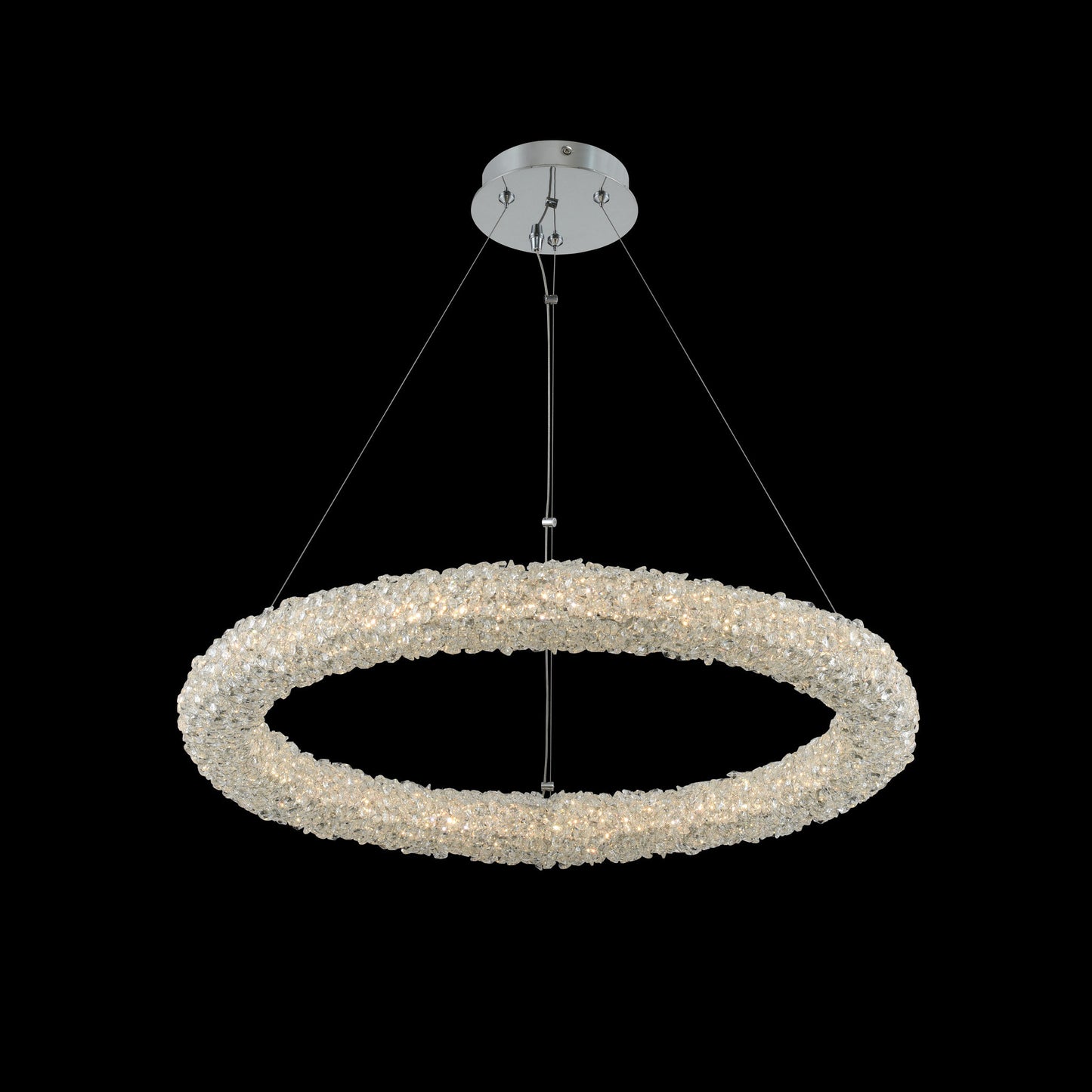 Lina 26x2" 1-Light Contemporary Large Pendants by AllegriBy Allegri Crystal by Kalco Lighting