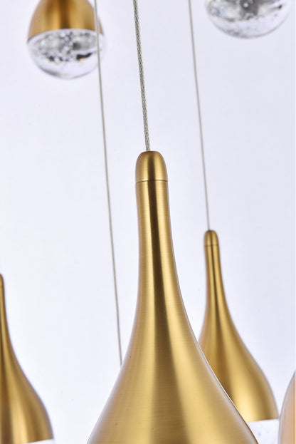Elegant Lighting Amherst 36" Led Chandelier in Satin GoldBy Elegant Furniture & Lighting