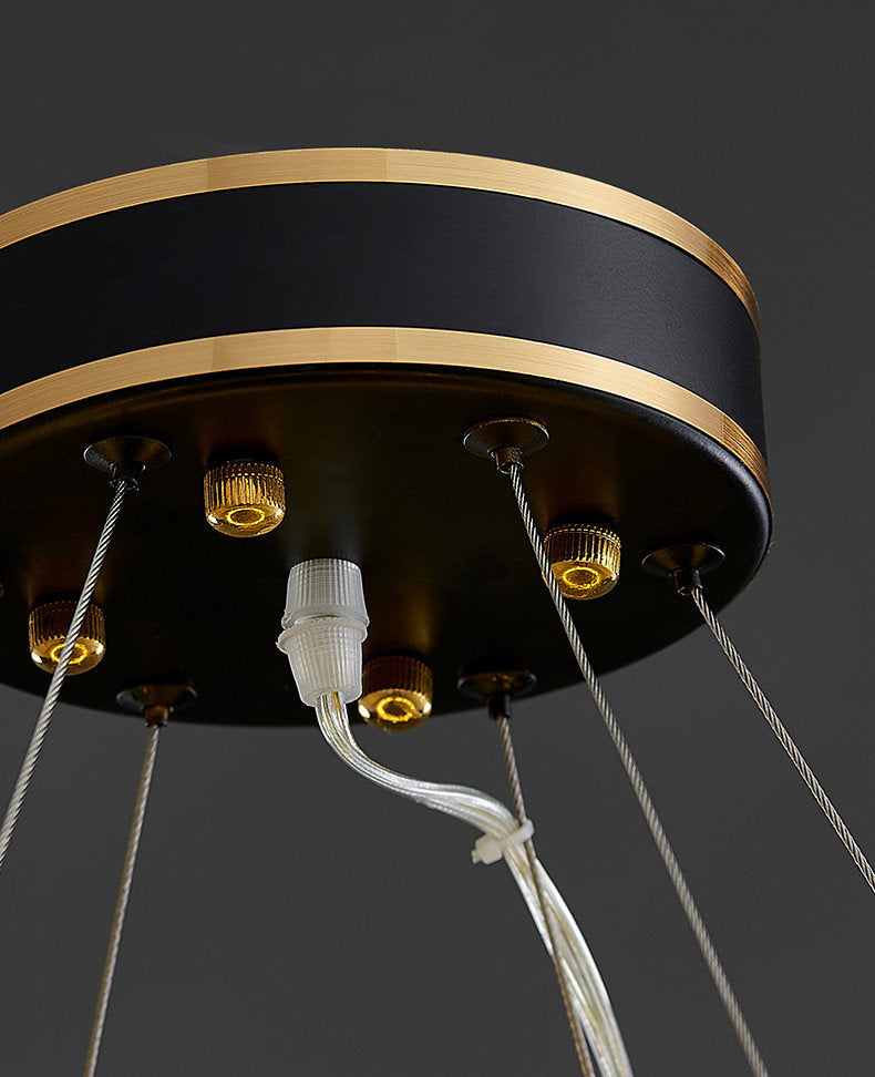 Ingria | Modern Ring LED Crystal Chandelier for Living Room, Dining Room, Dia31.4"By Miron Demid LLC