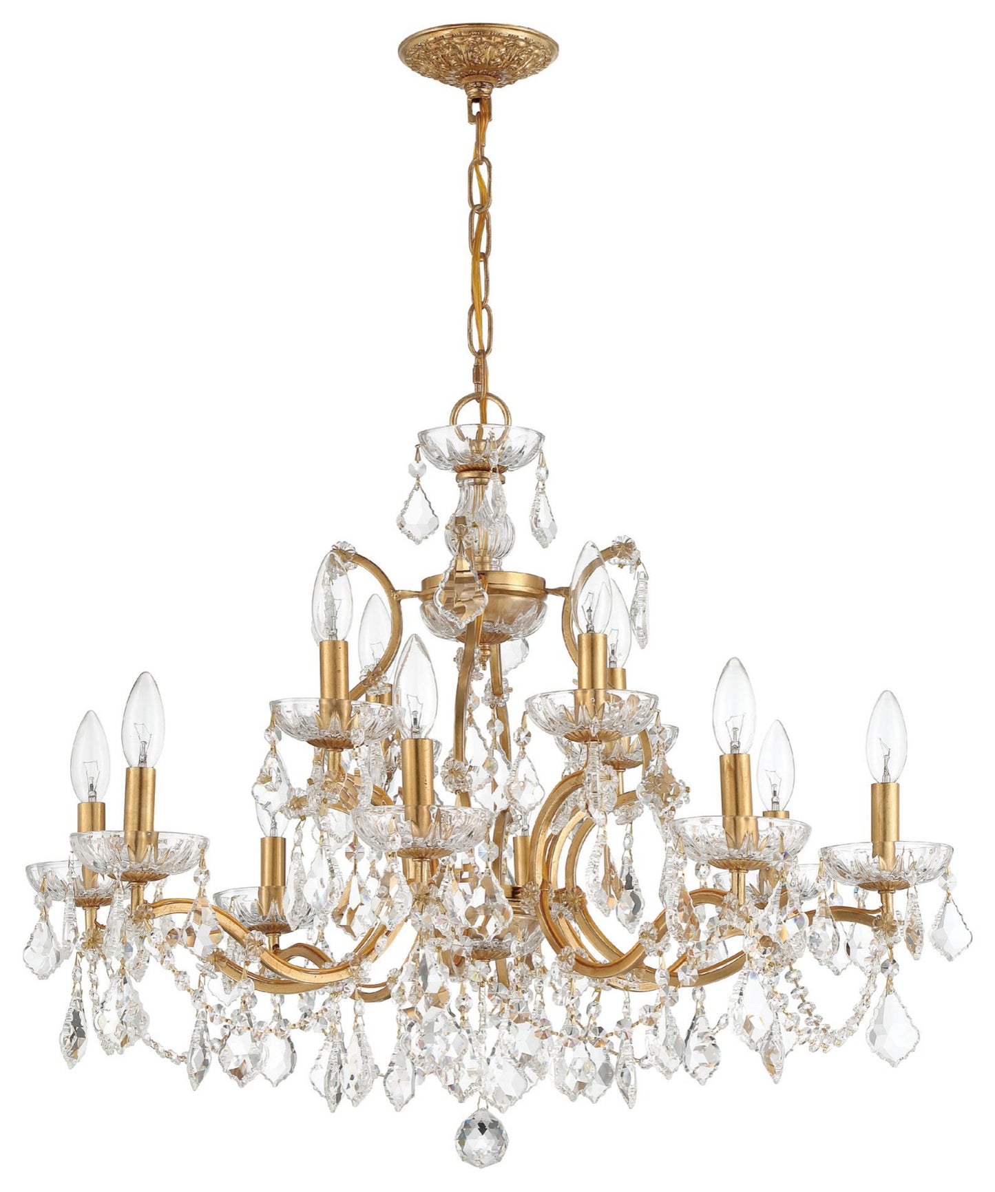 Crystorama Lighting Group 4456-CL-S Filmore 29"W 12 Light Crystal - AntiqueBy Crystorama Lighting
