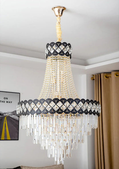 Chateauneuf-Grasse | Classical Duplex Crystal Chandelier, Dia45.3xh70.9" / Dia115xh180cm, Warm LightBy Miron Demid LLC
