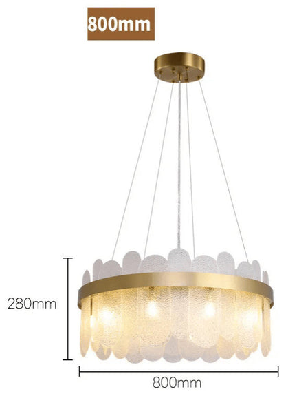 Schonbuhl | Modern Drum Chandelier for Living Room, Smoke Gray Glass, 31.5''By Miron Demid LLC