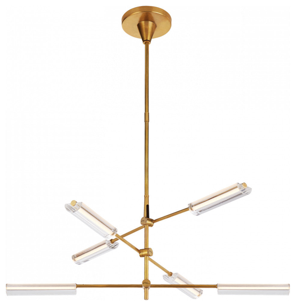 Daley Natural Brass Medium LED ChandelierBy Ralph Lauren Home