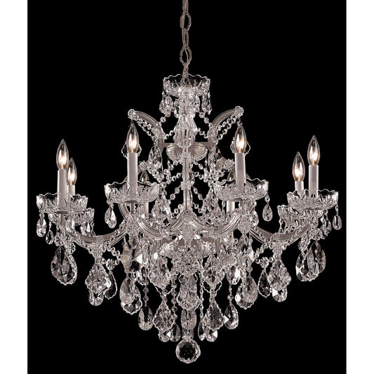 Group Maria Theresa Polished Chrome Eight-Light Chandelier with Swarovski Spectra Crystal
