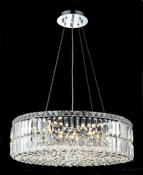 12 Light contemporary round crystal chandelier