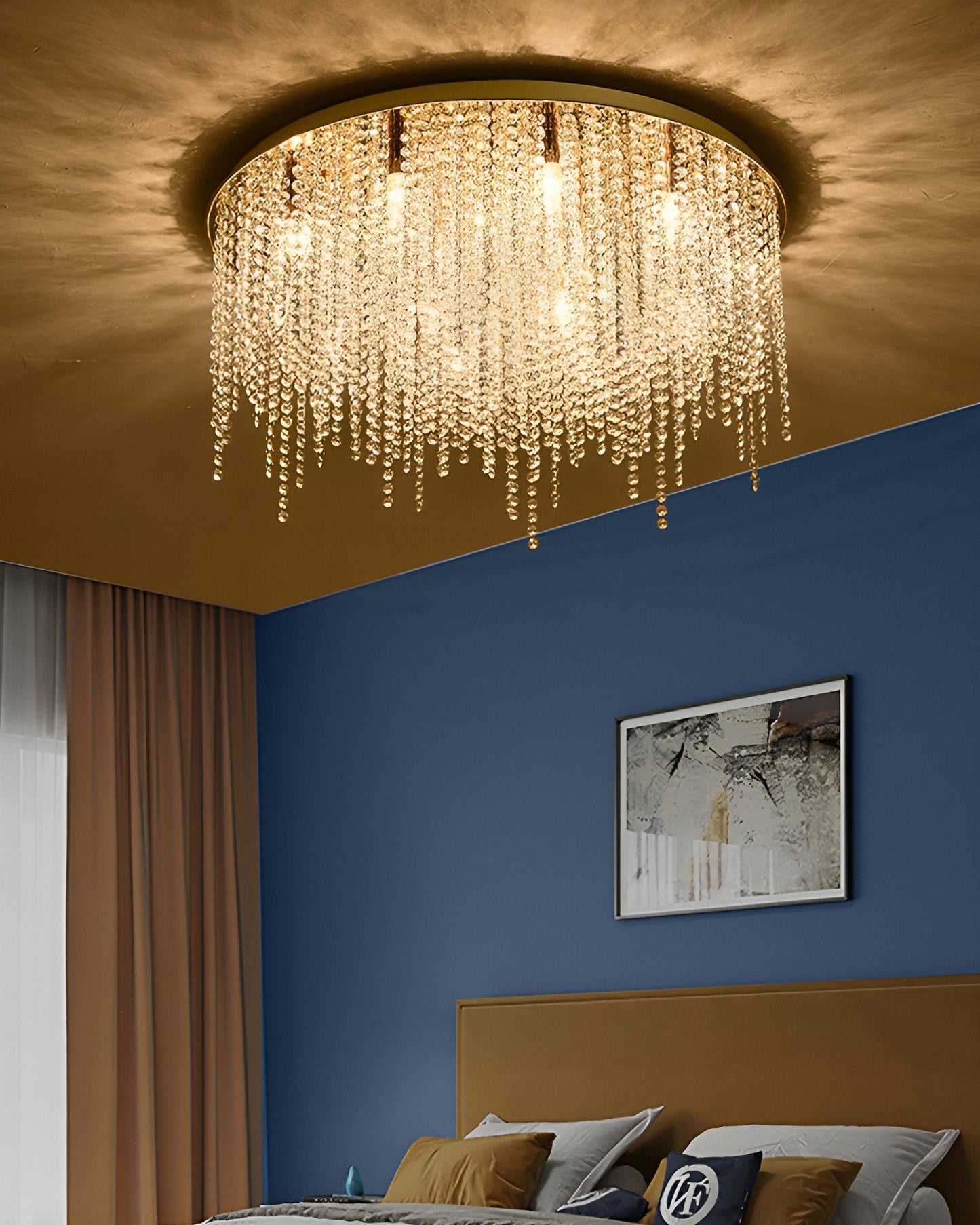 Acireale | Modern Drum LED Ceiling Chandelier, Black, Dia31.5", Cool Light, DimmableBy Miron Demid LLC