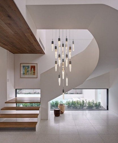 Black Multi-Tiered Linear Chandelier with Crystal Accents, Matte BlackBy Design Living
