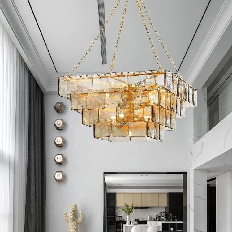Welle Glass Chandelier, 80cm (31")By MORSALE