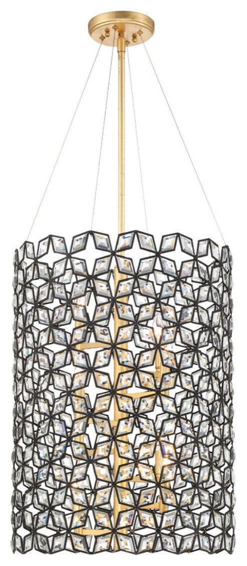 Metropolitan Brookcrest 8-Light Foyer Pendant N7847-711, Sand CoalBy Minka Aire
