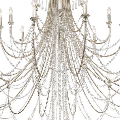 Crystorama Arcadia 28-Light Chandelier Antique SilverBy Crystorama Lighting