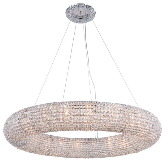 Elegant 2114G52C/RC Paris 20 Light Chrome Chandelier Clear Royal Cut CrystalBy Elegant Furniture & Lighting