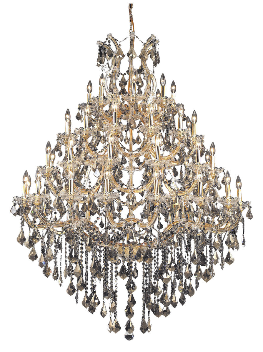 Maria Theresa 49-Light Chandelier, Gold With Smoky Royal Cut CrystalBy Elegant Furniture & Lighting