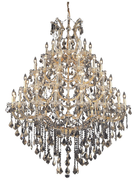 Maria Theresa 49-Light Chandelier, Gold With Smoky Royal Cut CrystalBy Elegant Furniture & Lighting