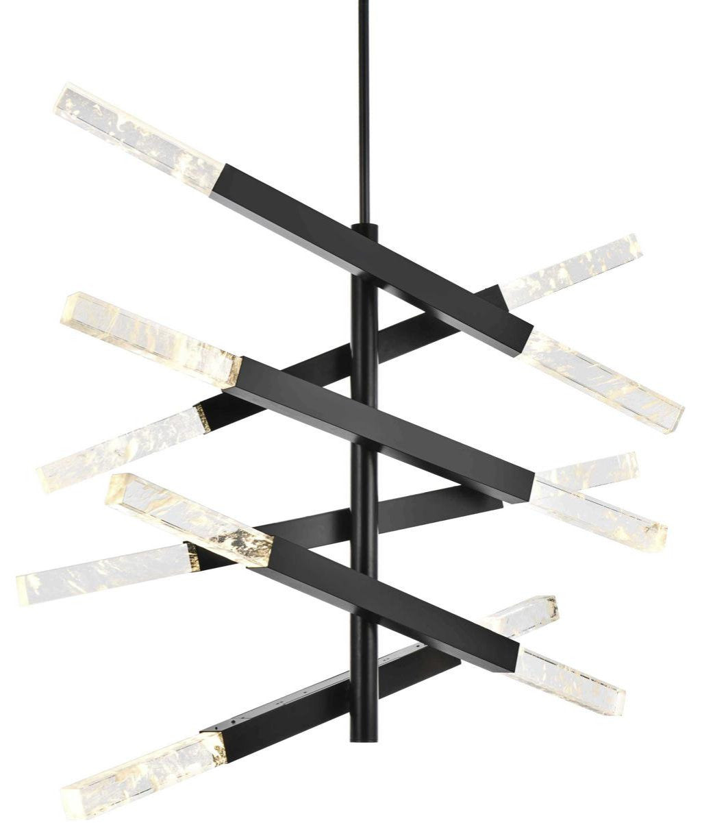 Ari 12 Light Pendant, BlackBy Elegant Furniture & Lighting