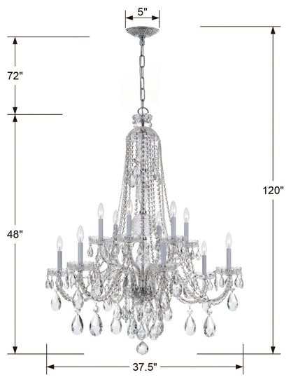 Crystorama Lighting Group 1112-CL-S Traditional Crystal 12 Light - PolishedBy Crystorama Lighting
