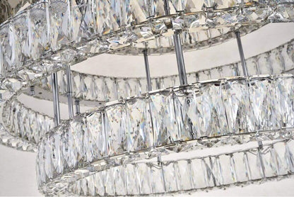 Elegant Lighting Monroe 34" LED Crystal Flush Mount, ChromeBy Elegant Furniture & Lighting