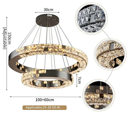 Bacci 2-Tier Crystal Ceiling ChandelierBy MORSALE