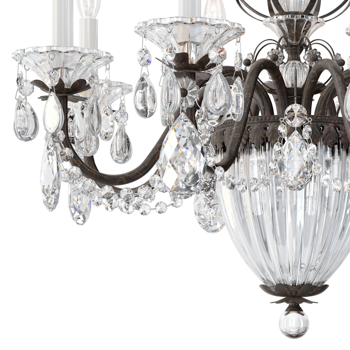 Schonbek 1238N-76S 11 Light Crystal Chandelier, Heirloom BronzeBy Schonbek