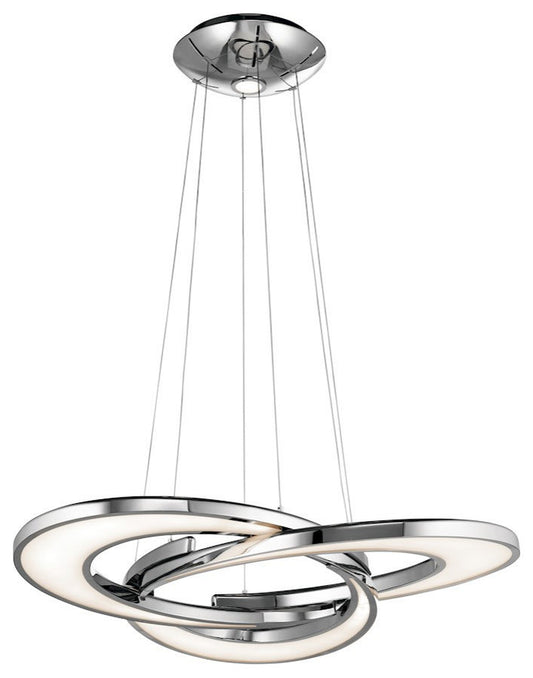 Degreelan Destiny 3 + 1 Light LED Chandelier, ChromeBy Elan Lighting