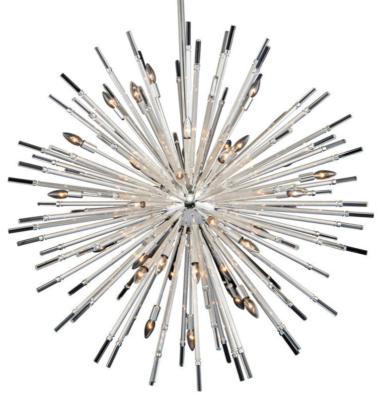 Allegri 37458 Sprazzo 36 Light 48"W Crystal Sputnik Chandelier - PolishedBy Allegri Crystal by Kalco Lighting