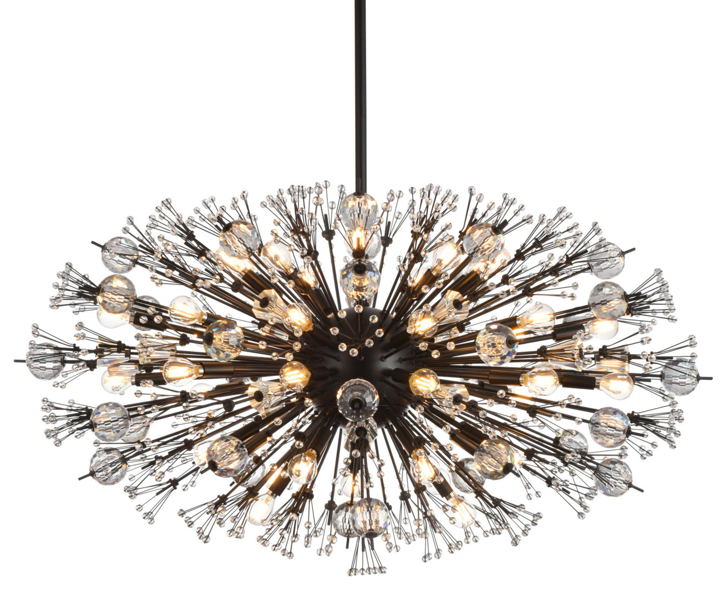 Elegant Lighting 2500D42 Vera 38 Light 42"W Oval Crystal Sputnik - BlackBy Elegant Furniture & Lighting